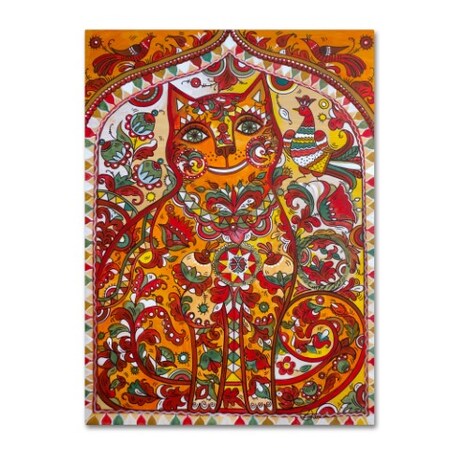 Trademark Fine Art Oxana Ziaka 'Russian Red Cat 2' Canvas Art, 24x32 ALI11549-C2432GG